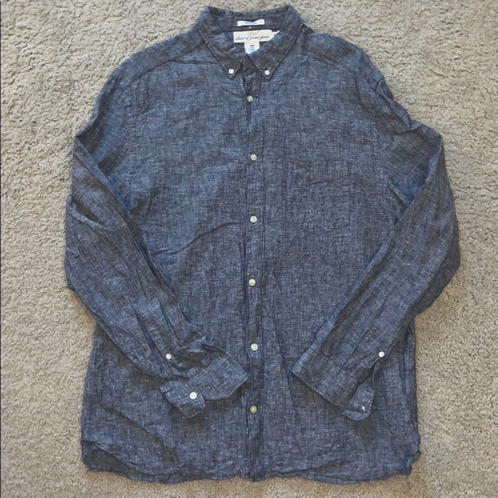 H&M gray button down